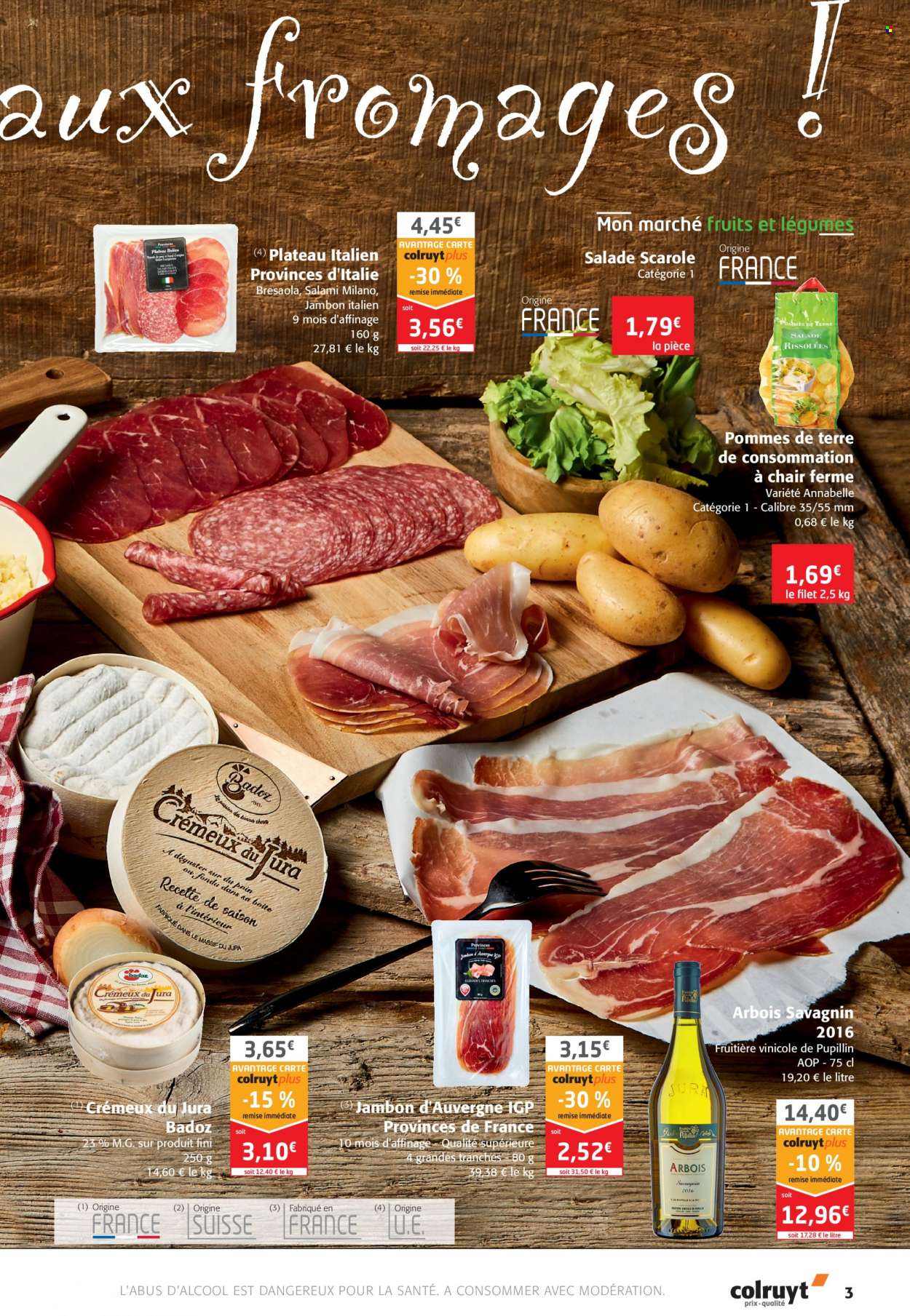 thumbnail - Catalogue Colruyt - 24/11/2021 - 28/11/2021 - Produits soldés - pommes de terre, bresaola, salami. Page 3.