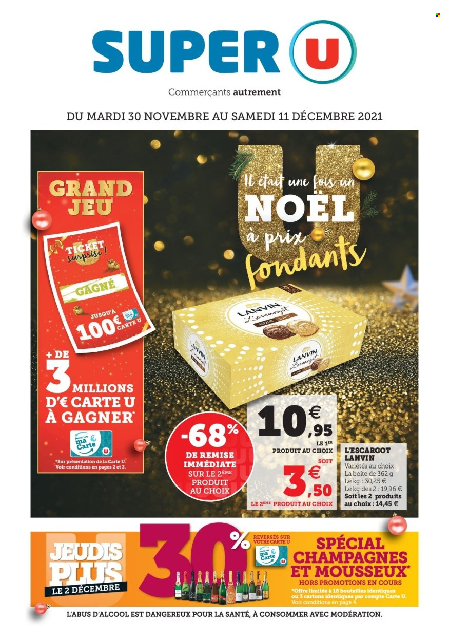 Catalogue SUPER U - 30/11/2021 - 11/12/2021. Page 1