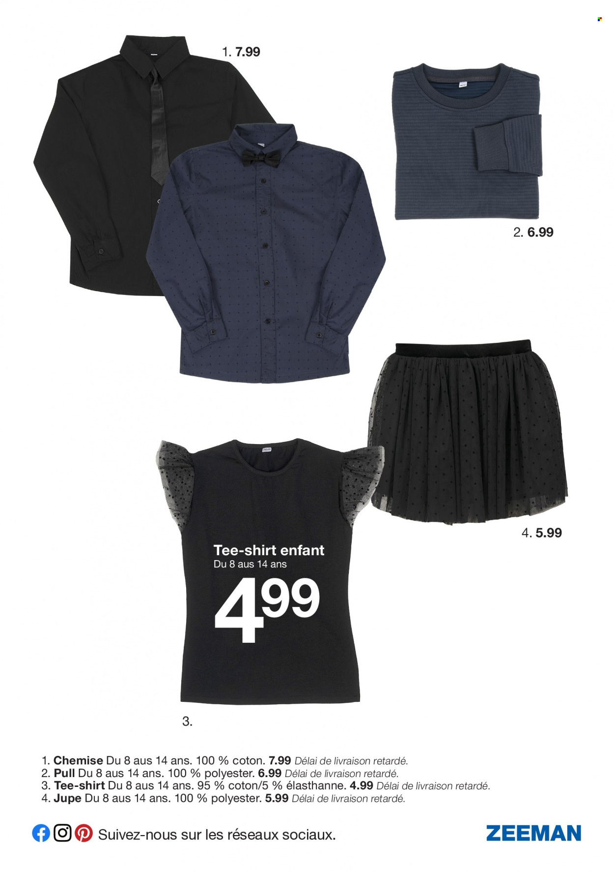 thumbnail - Catalogue Zeeman - 27/11/2021 - 03/12/2021 - Produits soldés - jupe, chemise, t-shirt, pull. Page 3.