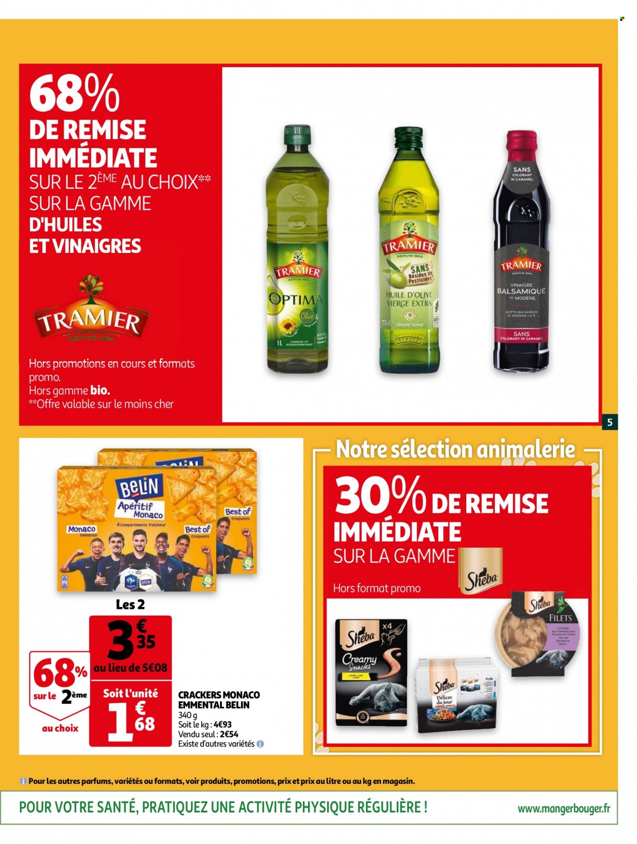 thumbnail - Catalogue Auchan - 01/12/2021 - 07/12/2021 - Produits soldés - crackers, huile, huile d'olive vierge extra, huile d'olive, apéritif, Sheba. Page 5.