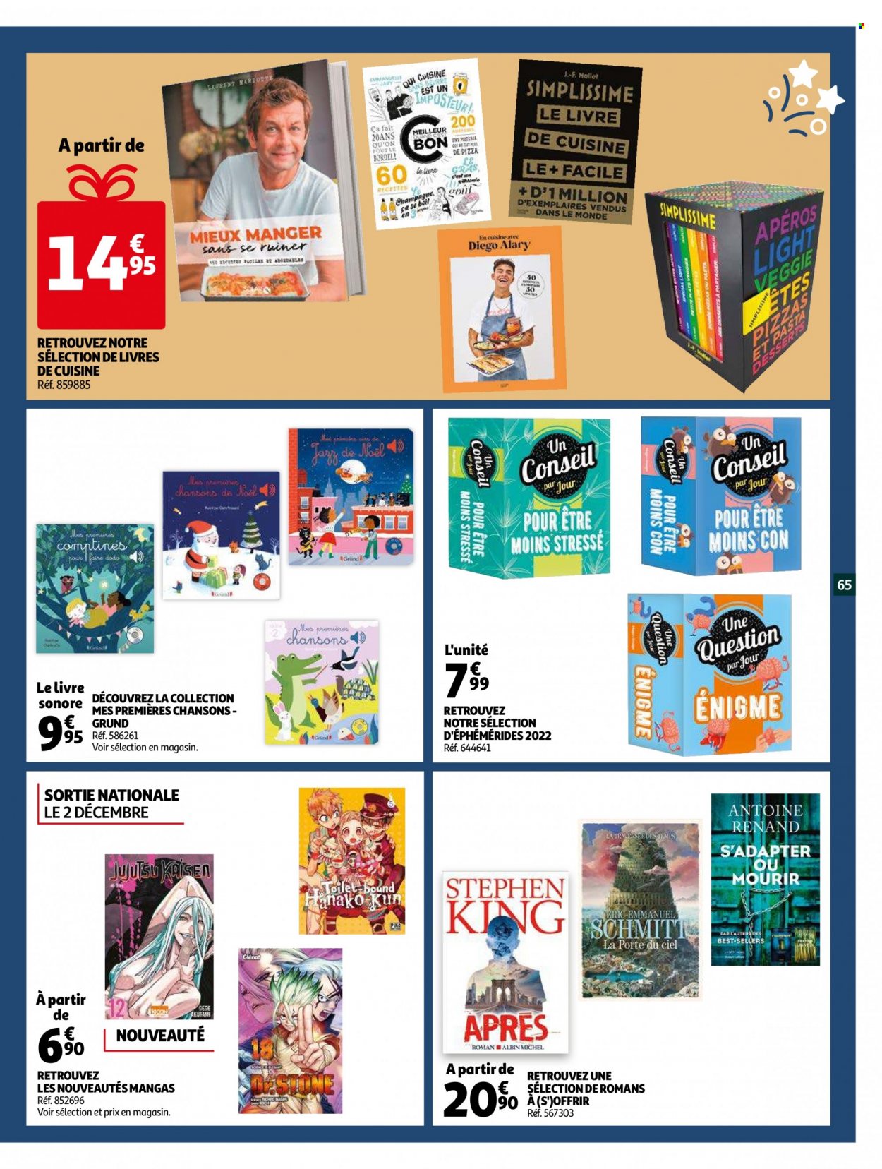 thumbnail - Catalogue Auchan - 01/12/2021 - 07/12/2021 - Produits soldés - alcool, champagne, livre. Page 67.