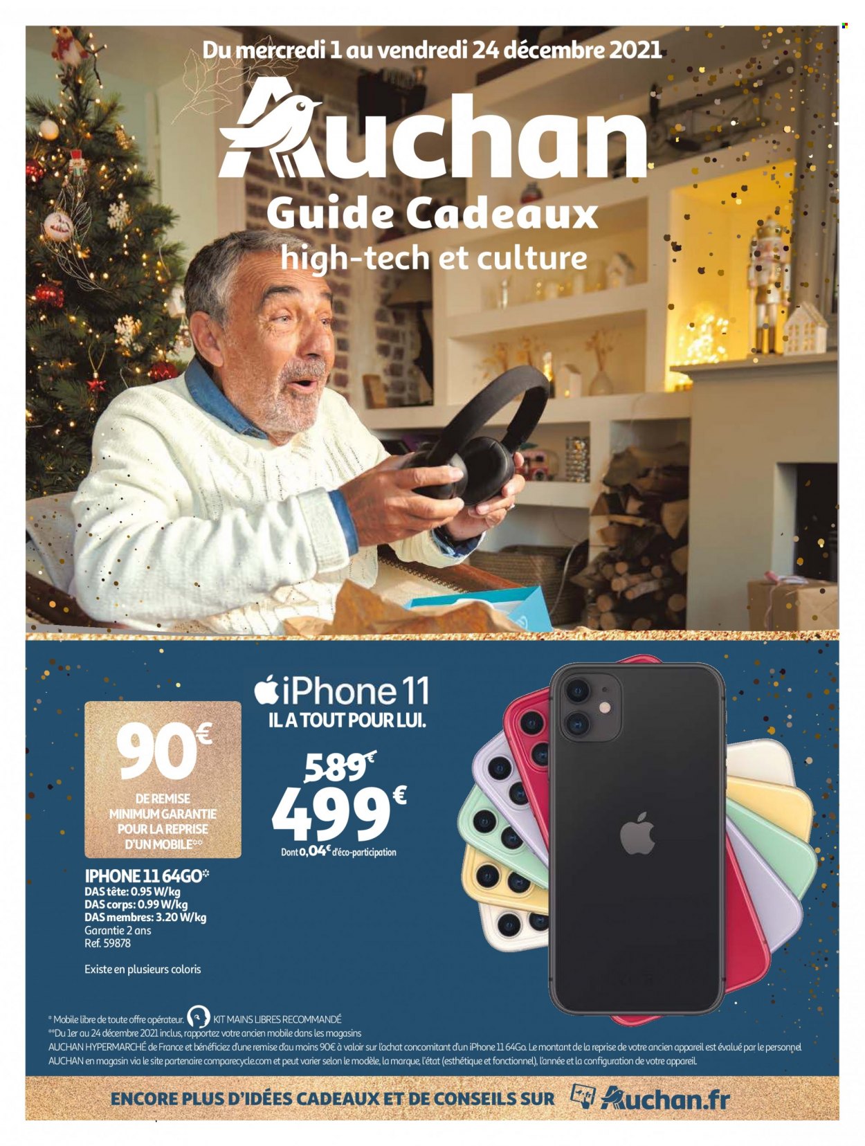 thumbnail - Catalogue Auchan - 01/12/2021 - 24/12/2021 - Produits soldés - iPhone. Page 1.