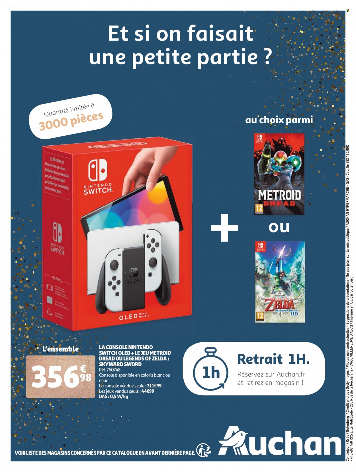 thumbnail - Catalogue Auchan - 01/12/2021 - 24/12/2021 - Produits soldés - Nintendo Switch. Page 44.