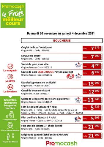 Catalogue Promocash - 30/11/2021 - 04/12/2021.