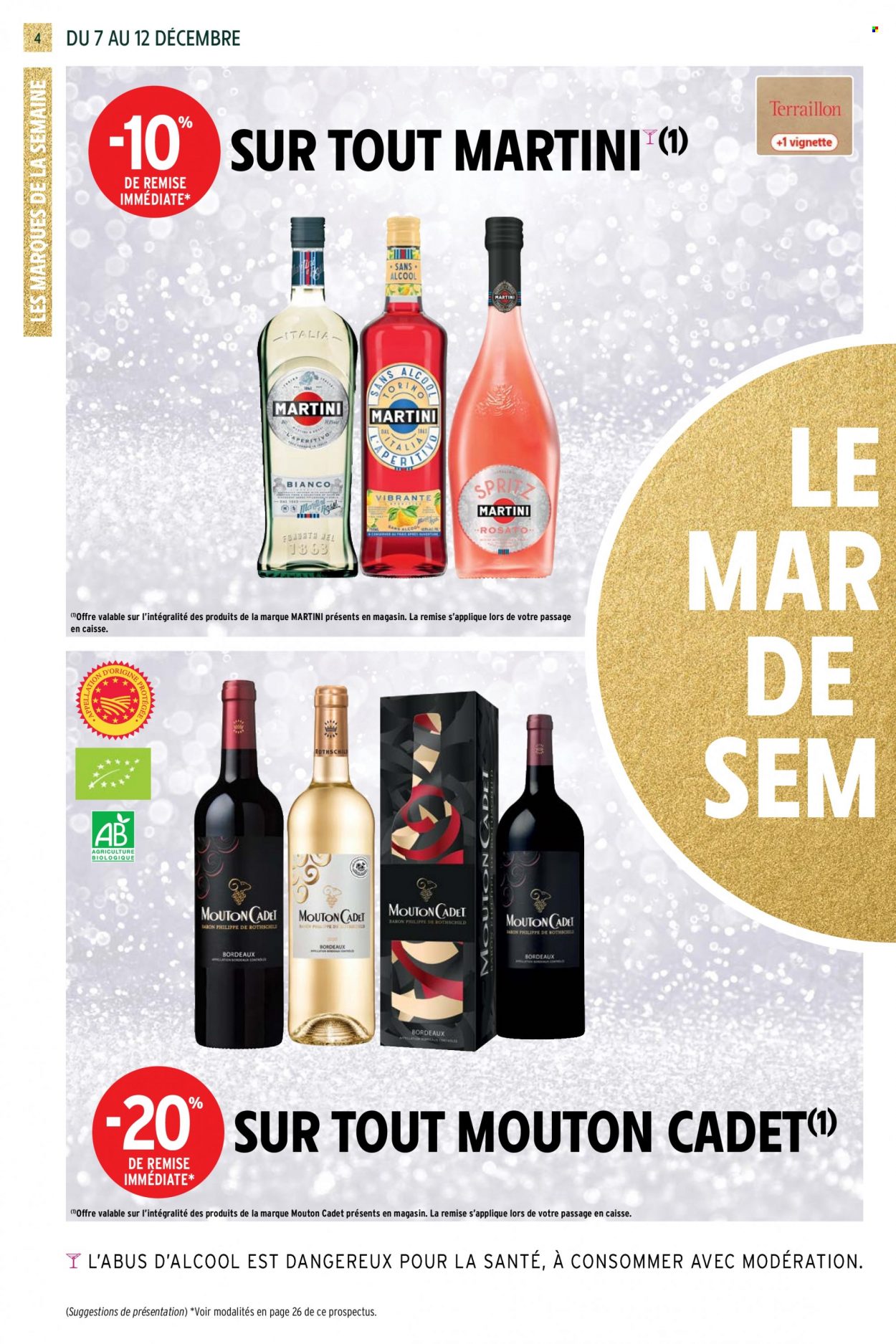 thumbnail - Catalogue Intermarché Contact - 07/12/2021 - 19/12/2021 - Produits soldés - Bordeaux, vin rouge, Martini. Page 4.