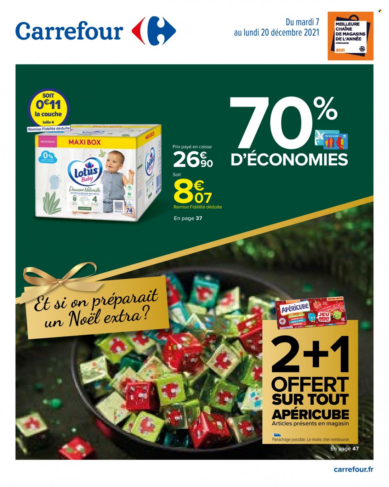 Catalogue Carrefour Hypermarchés - 07/12/2021 - 20/12/2021. Page 1