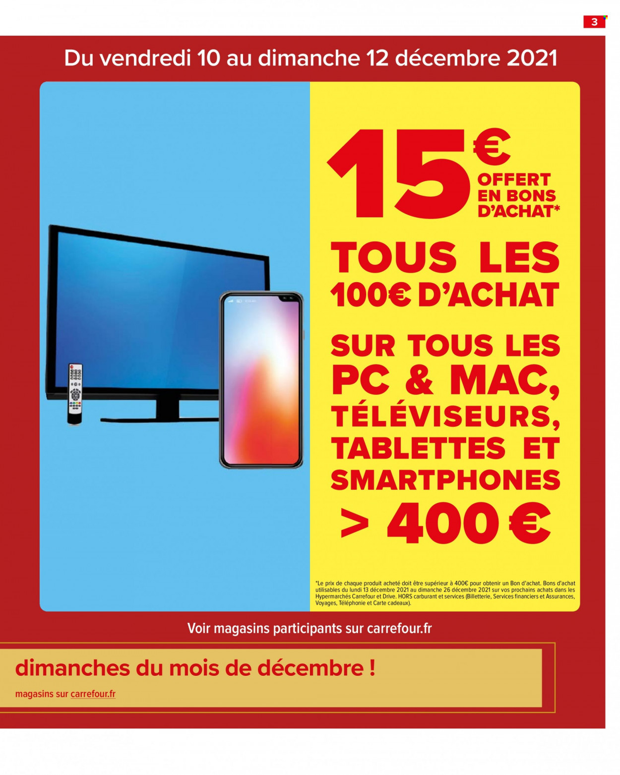 Catalogue Carrefour Hypermarchés - 07/12/2021 - 20/12/2021. Page 3