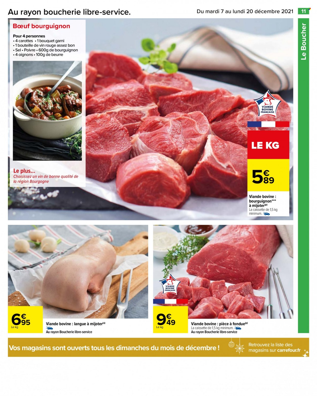 thumbnail - Catalogue Carrefour Hypermarchés - 07/12/2021 - 20/12/2021 - Produits soldés - pièce à fondue, carotte, oignons. Page 11.