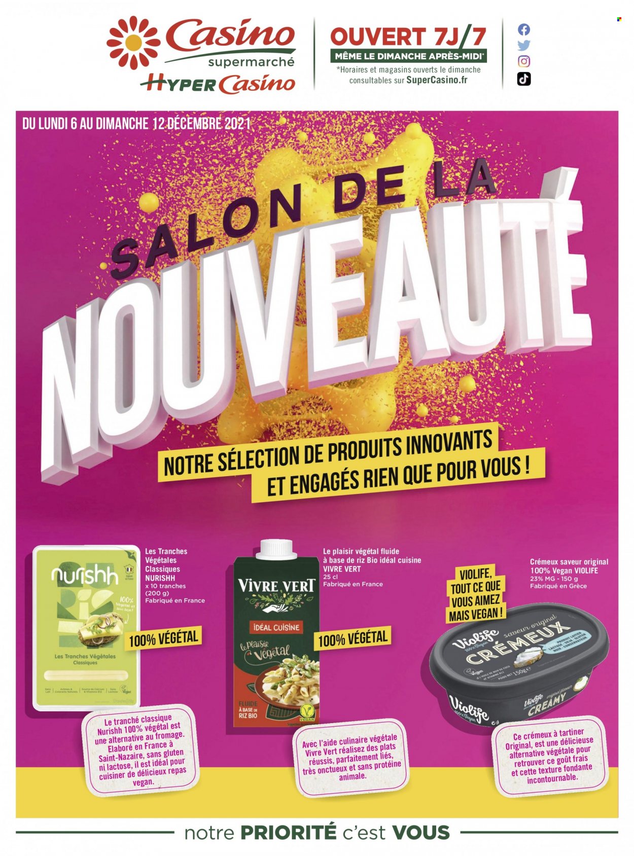 thumbnail - Catalogue Géant Casino - 06/12/2021 - 12/12/2021 - Produits soldés - fromage. Page 1.