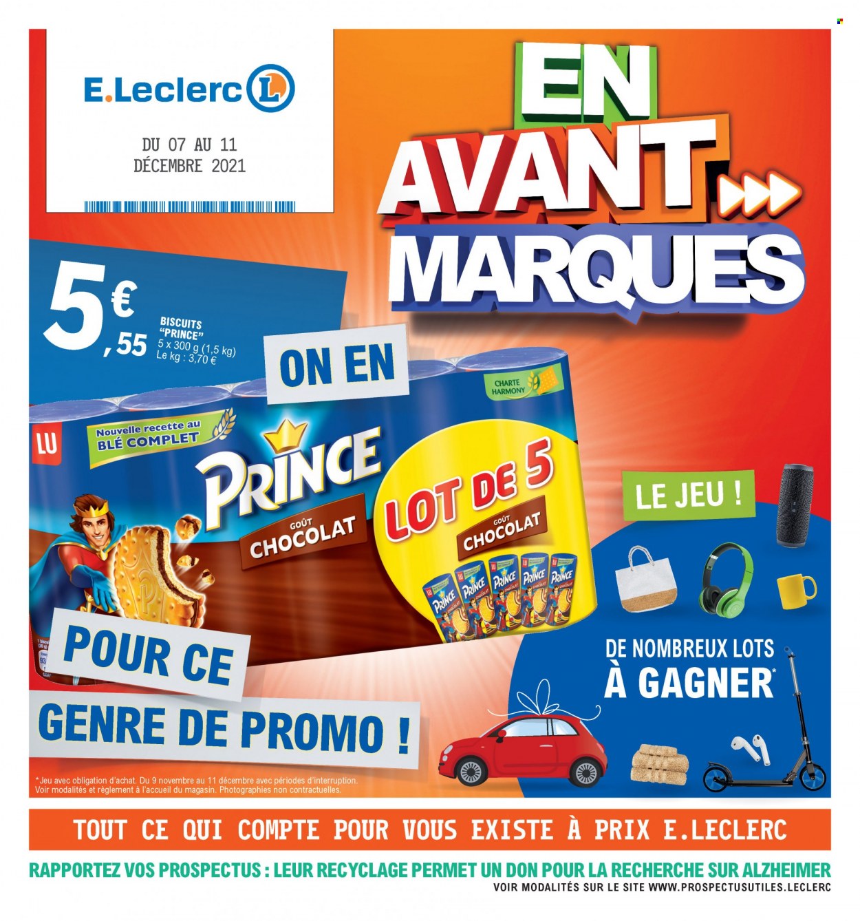 thumbnail - Catalogue E.Leclerc - 07/12/2021 - 11/12/2021 - Produits soldés - biscuits, LU. Page 1.