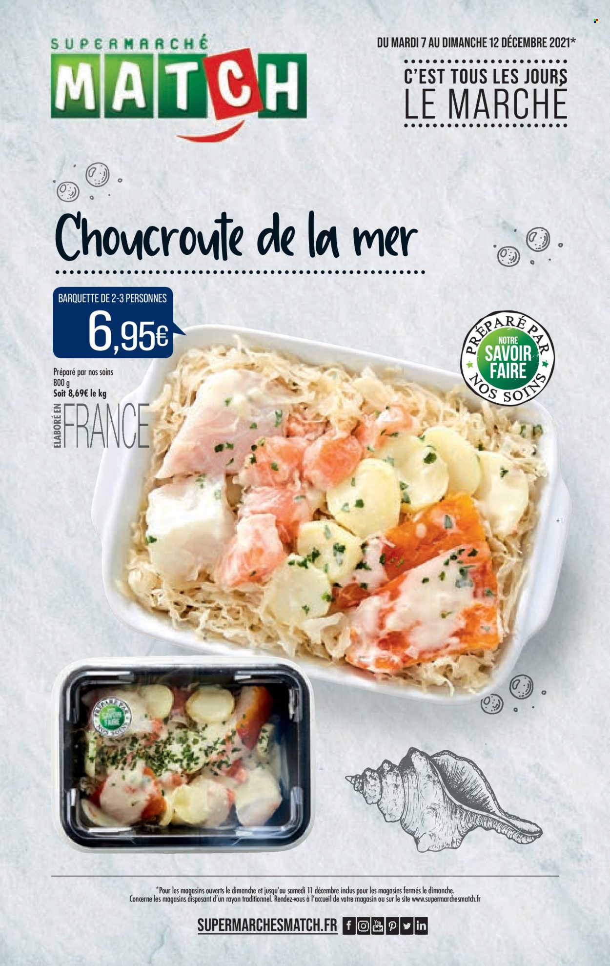 thumbnail - Catalogue Supermarché Match - 07/12/2021 - 12/12/2021 - Produits soldés - choucroute. Page 1.
