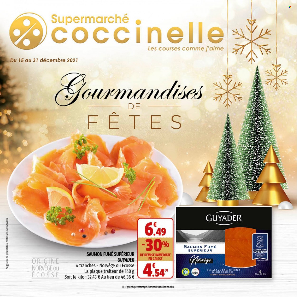 thumbnail - Catalogue Coccinelle Supermarché - 15/12/2021 - 31/12/2021 - Produits soldés - saumon, saumon fumé. Page 1.