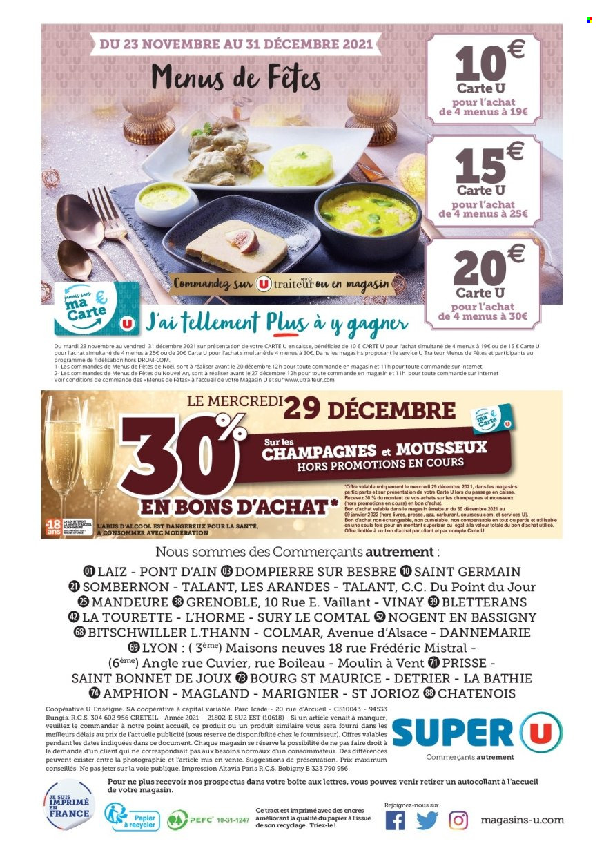 Catalogue SUPER U - 21/12/2021 - 24/12/2021. Page 32