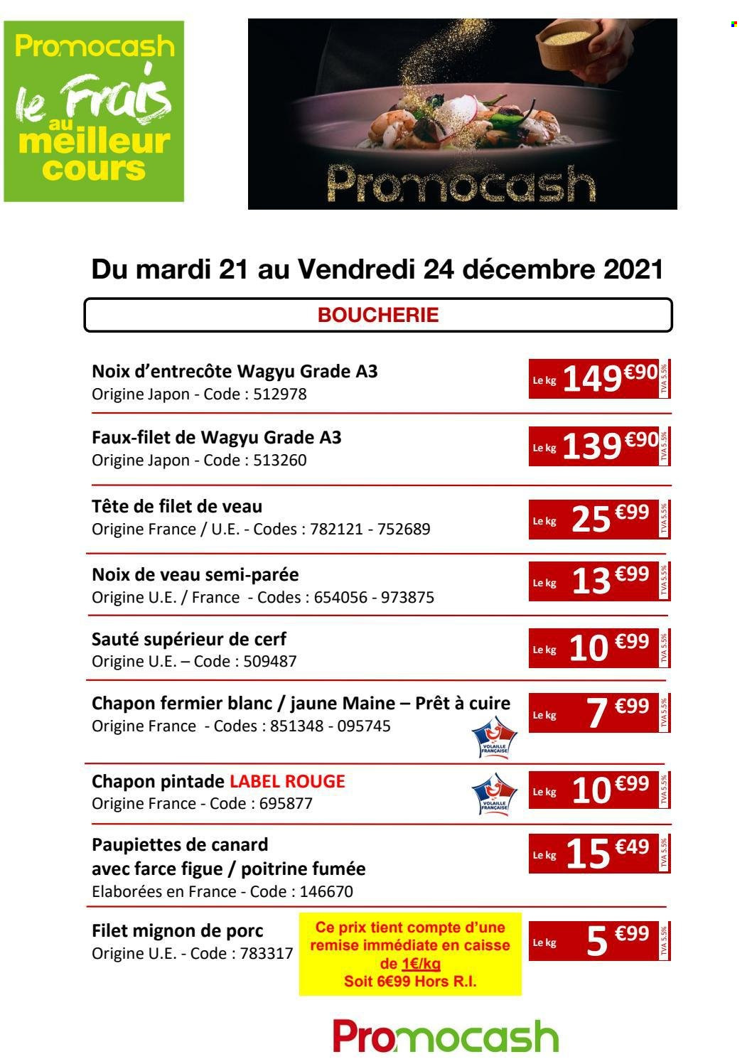 Catalogue Promocash - 21/12/2021 - 24/12/2021. Page 1