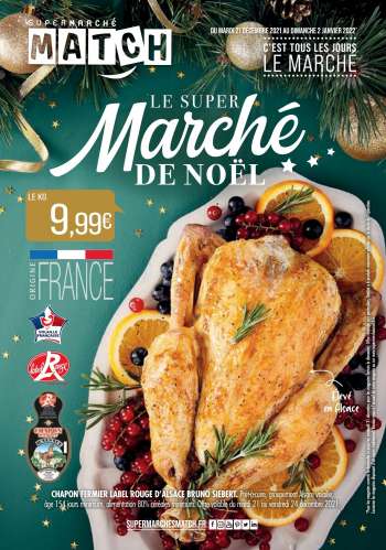 Catalogue Supermarché Match - 21/12/2021 - 02/01/2022.