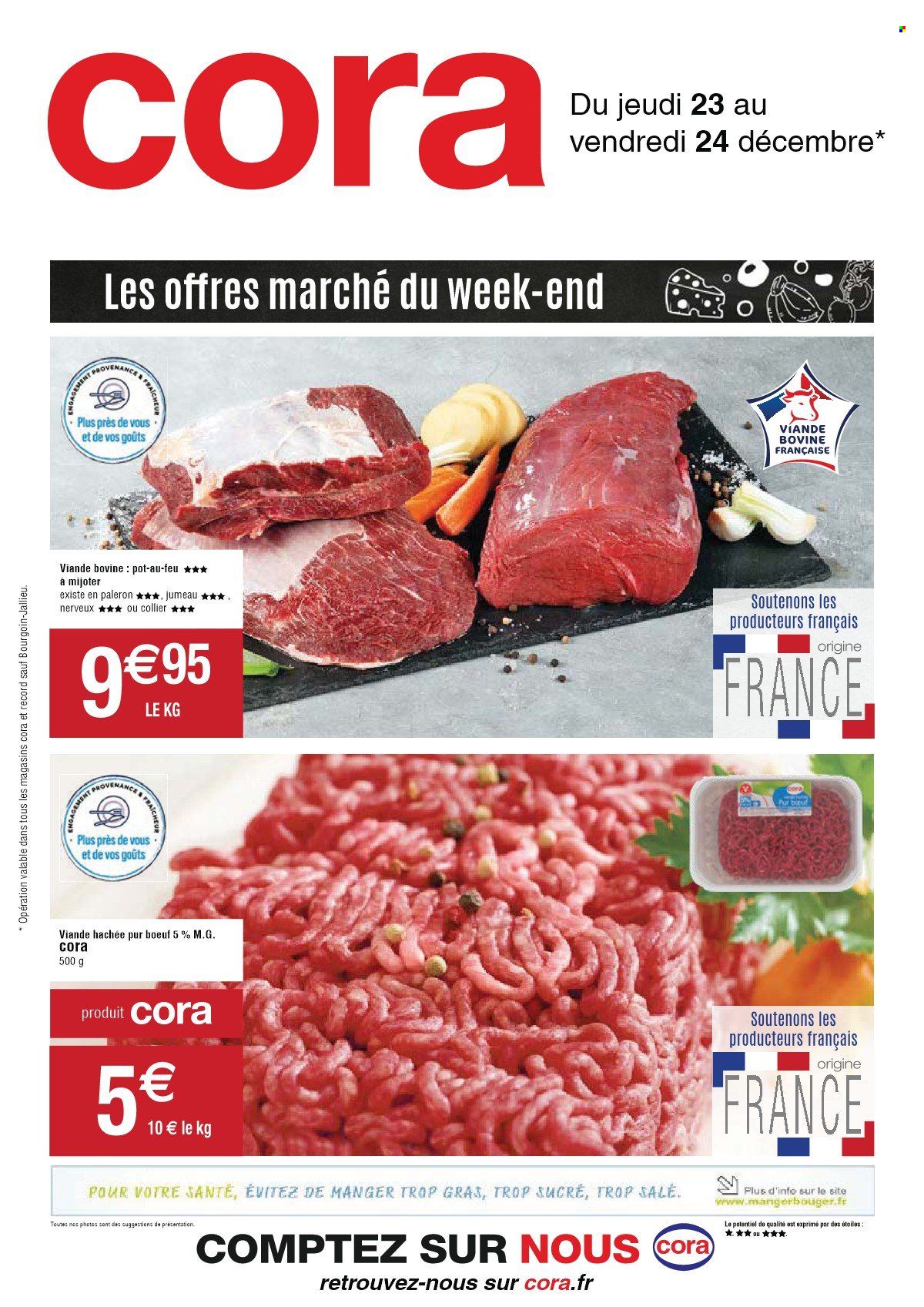 thumbnail - Catalogue Cora - 23/12/2021 - 24/12/2021 - Produits soldés - pot-au-feu, viande hachée. Page 1.