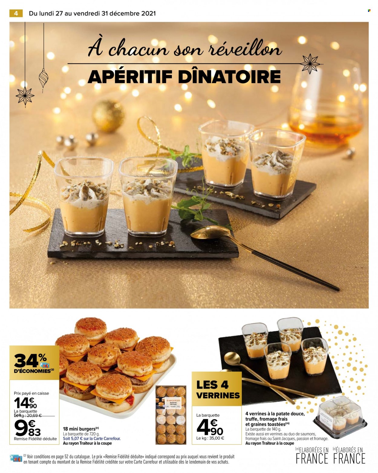 thumbnail - Catalogue Carrefour Hypermarchés - 27/12/2021 - 31/12/2021 - Produits soldés - truffe, fromage frais, apéritif. Page 4.