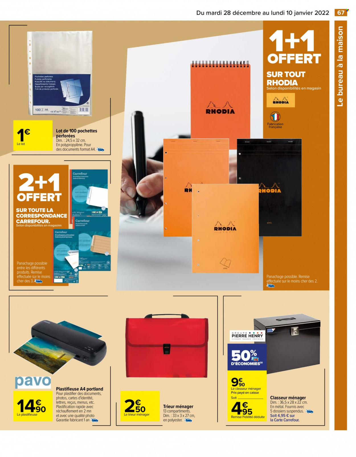 Catalogue Carrefour Hypermarchés - 28/12/2021 - 10/01/2022. Page 67