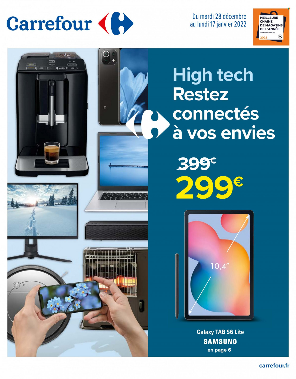 Catalogue Carrefour Hypermarchés - 28/12/2021 - 17/01/2022 - Produits soldés - Samsung. Page 1.