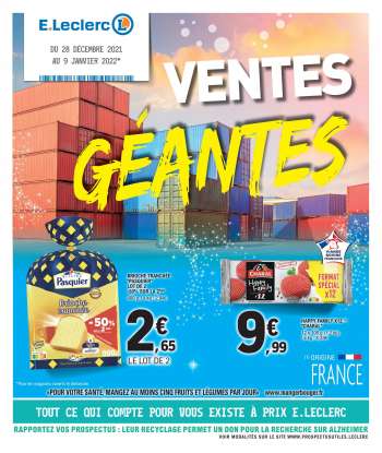 Catalogue E.Leclerc - 28/12/2021 - 09/01/2022.