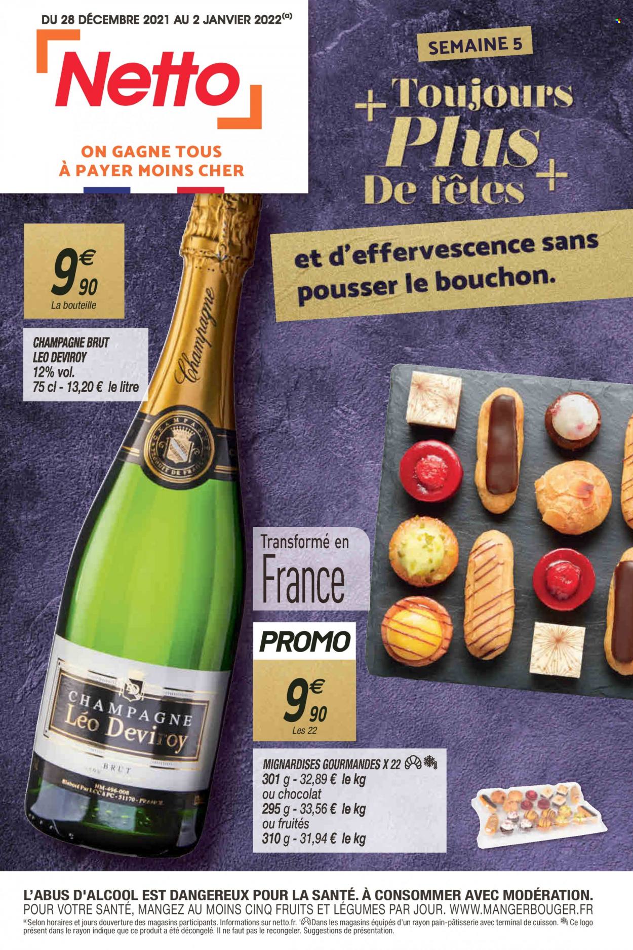 thumbnail - Catalogue Netto - 28/12/2021 - 02/01/2022 - Produits soldés - champagne. Page 1.