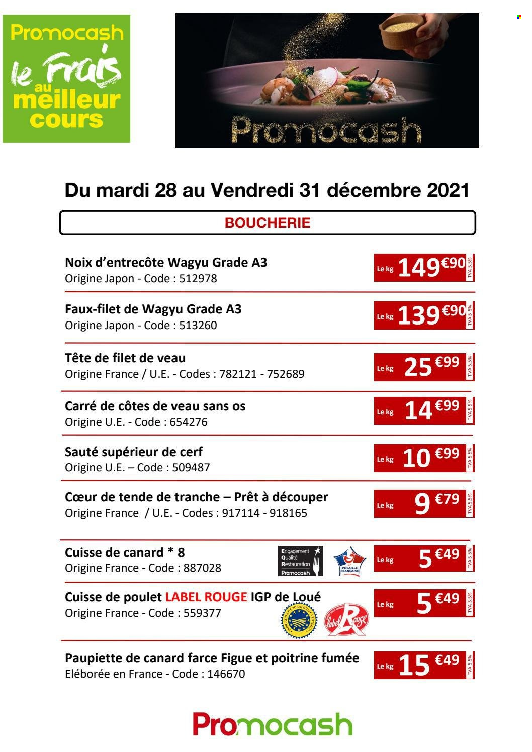 Catalogue Promocash - 28/12/2021 - 31/12/2021. Page 1