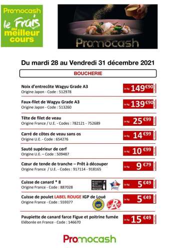 Catalogue Promocash - 28/12/2021 - 31/12/2021.