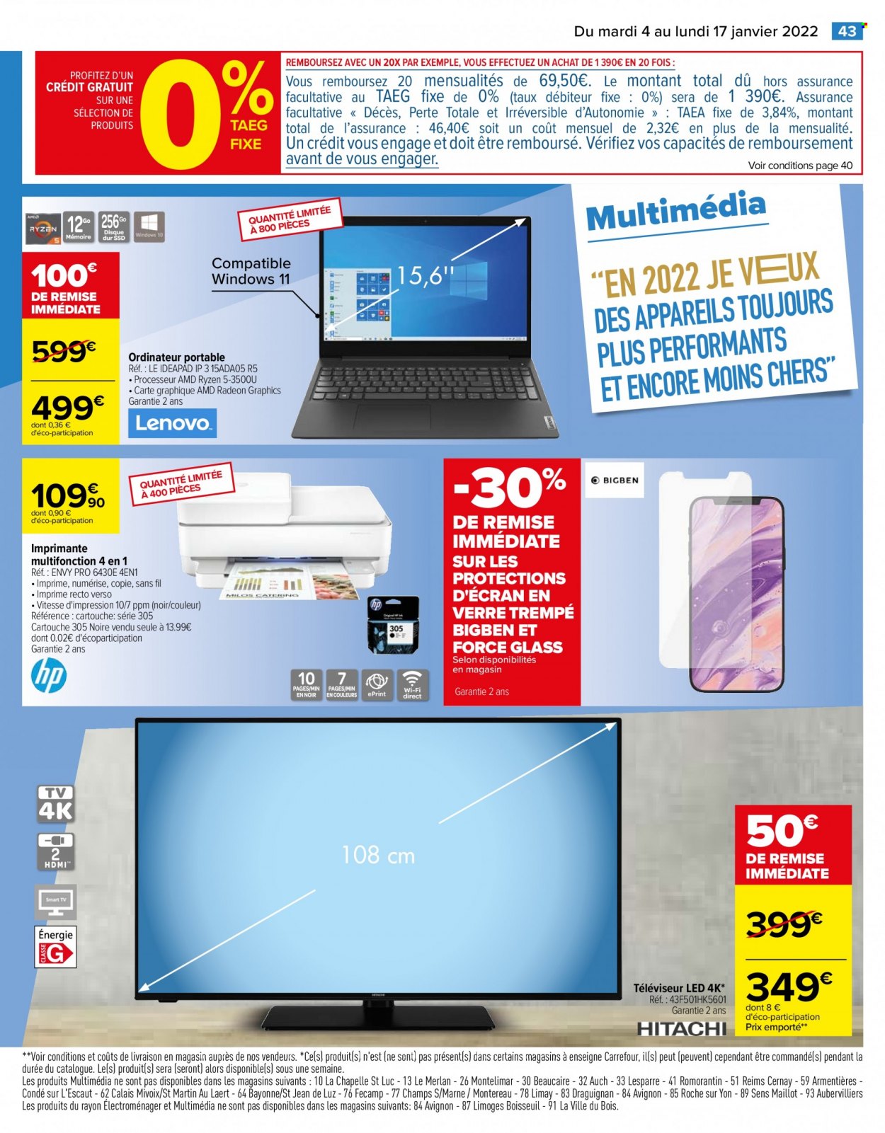 Catalogue Carrefour Hypermarchés - 04/01/2022 - 17/01/2022. Page 43
