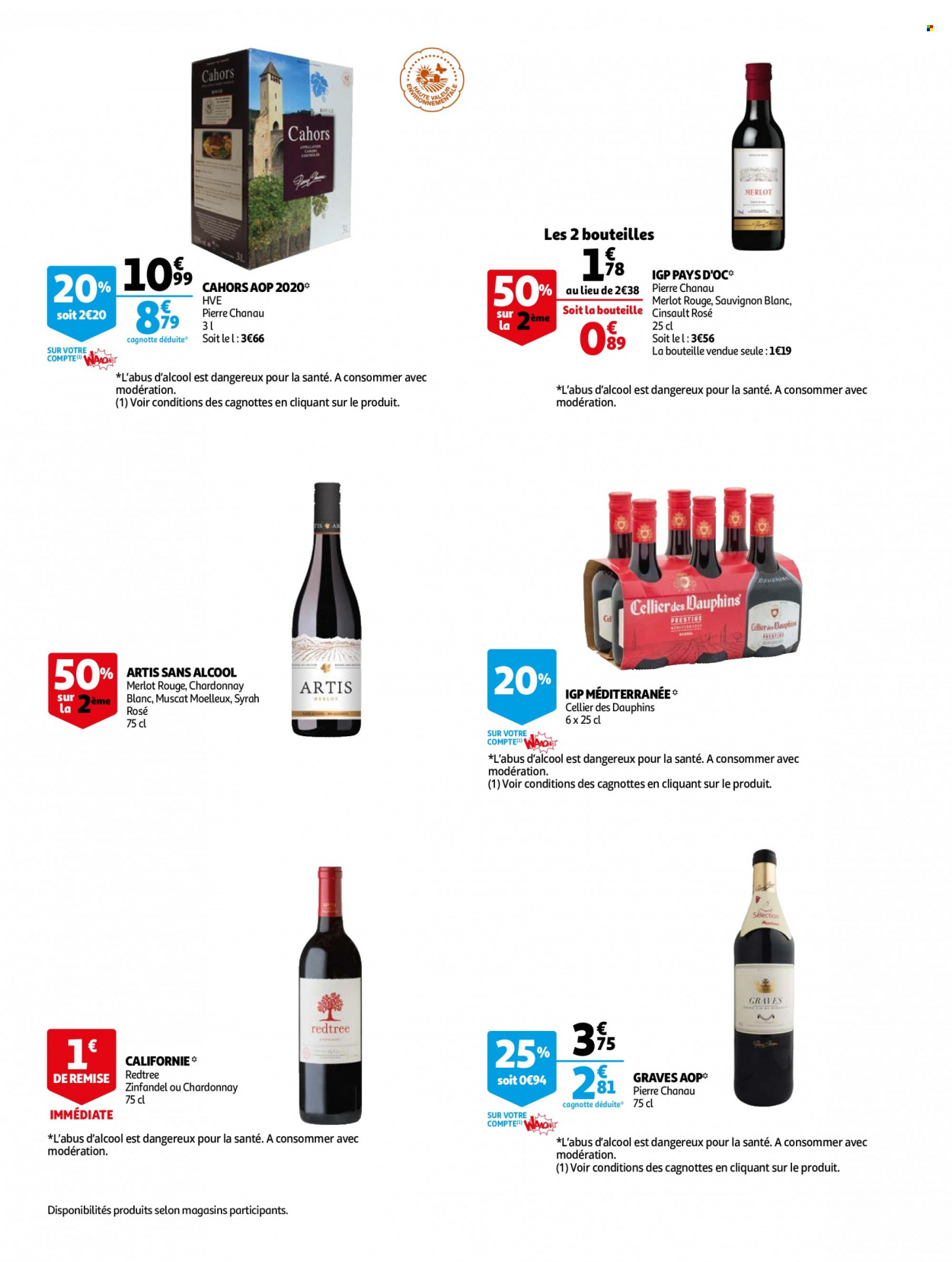 thumbnail - Catalogue Auchan - 04/01/2022 - 18/01/2022 - Produits soldés - vin blanc, vin rouge, Sauvignon Blanc, vin, Cabernet Sauvignon. Page 8.