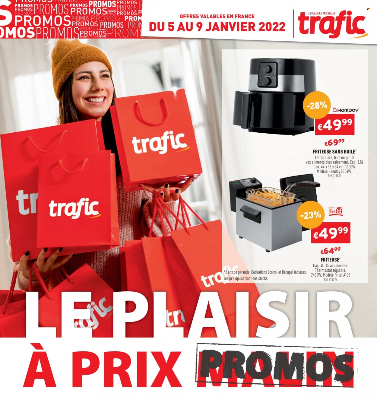 thumbnail - Catalogue Trafic - 05/01/2022 - 09/01/2022 - Produits soldés - friteuse, grill. Page 1.