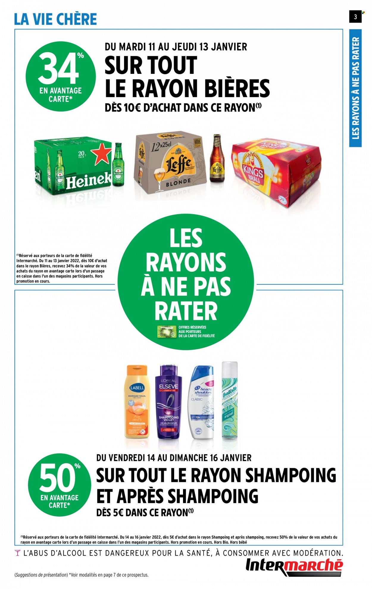 thumbnail - Catalogue Intermarché Express - 11/01/2022 - 16/01/2022 - Produits soldés - bière, shampooing. Page 3.