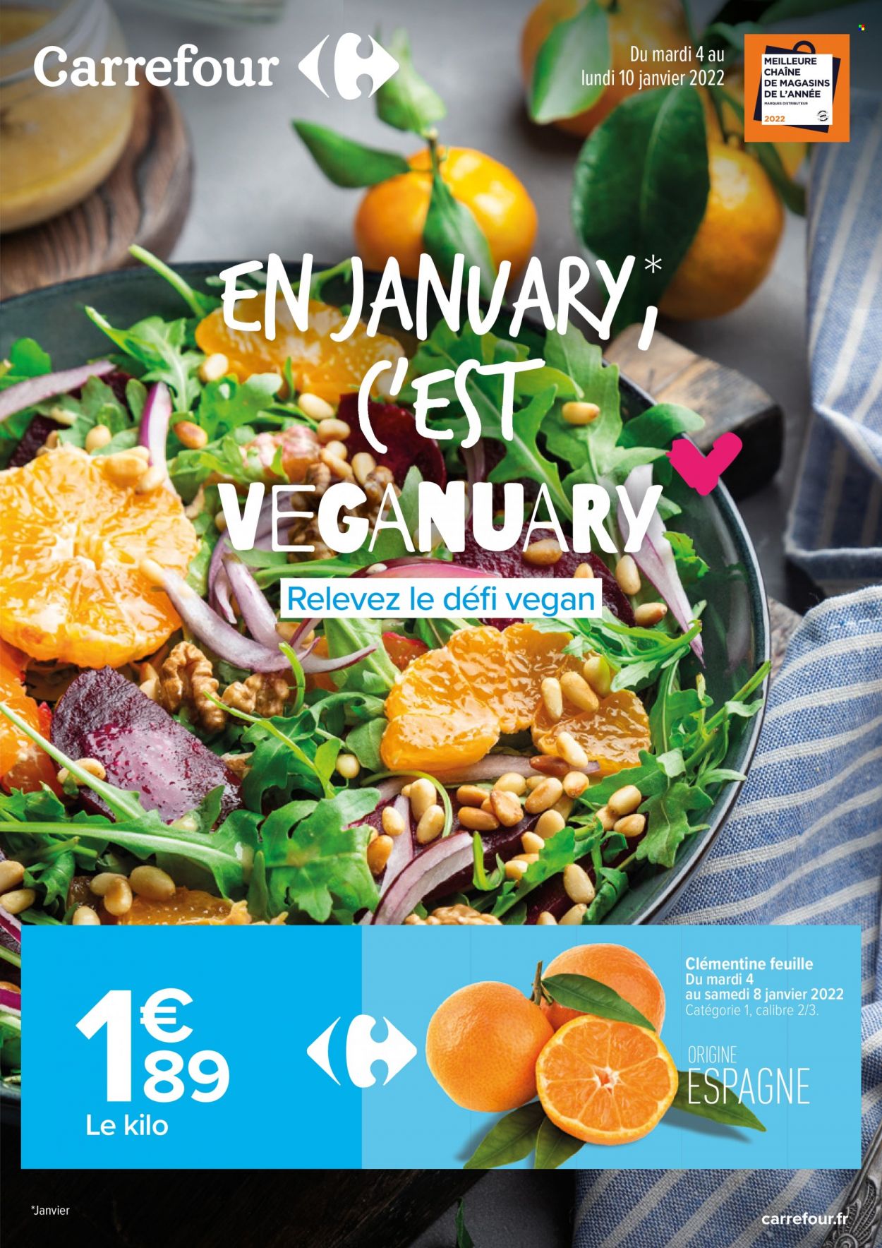 Catalogue Carrefour Hypermarchés - 04/01/2022 - 10/01/2022 - Produits soldés - clémentines. Page 1.
