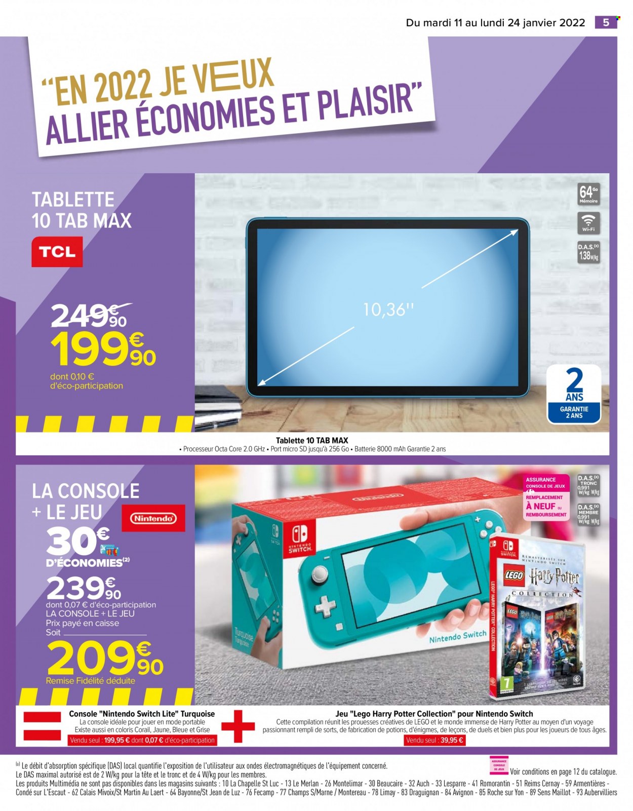 thumbnail - Catalogue Carrefour Hypermarchés - 11/01/2022 - 24/01/2022 - Produits soldés - tablette, Lego, Lego Harry Potter. Page 5.
