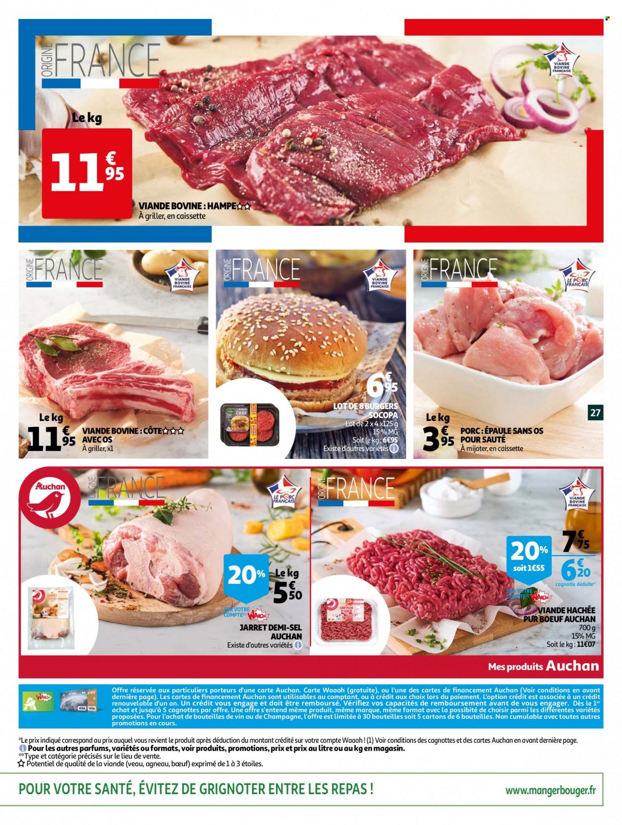 thumbnail - Catalogue Auchan - 12/01/2022 - 18/01/2022 - Produits soldés - viande hachée. Page 27.