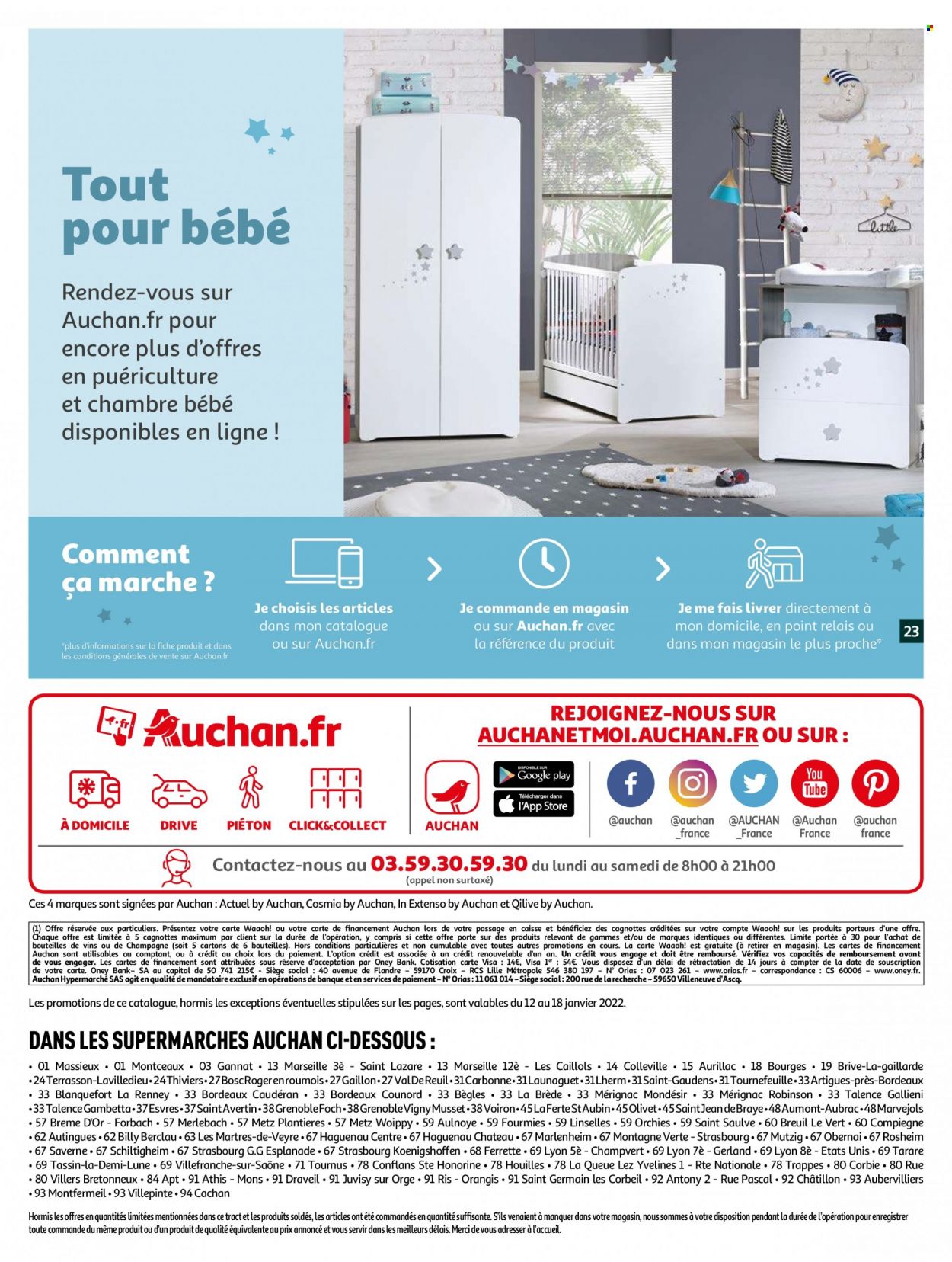 thumbnail - Catalogue Auchan - 12/01/2022 - 18/01/2022 - Produits soldés - Bordeaux, vin rouge, vin. Page 23.