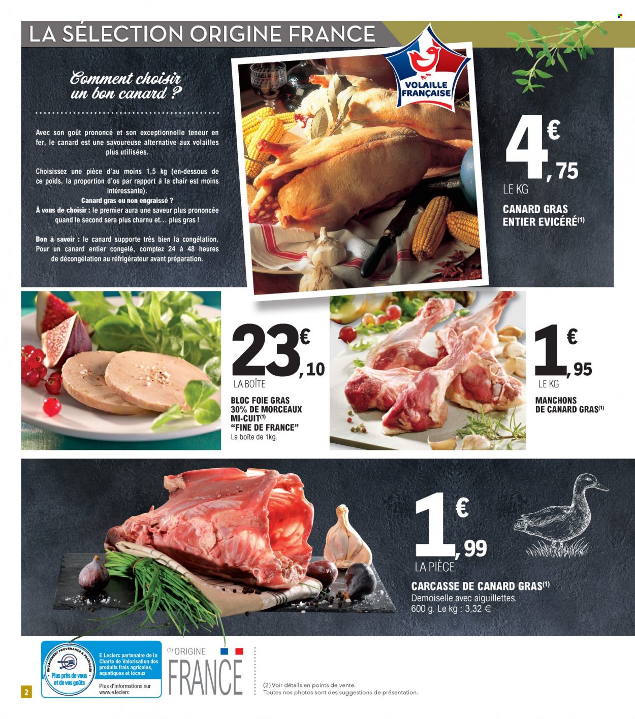thumbnail - Catalogue E.Leclerc - 11/01/2022 - 23/01/2022 - Produits soldés - manchons de canard, foie gras. Page 2.