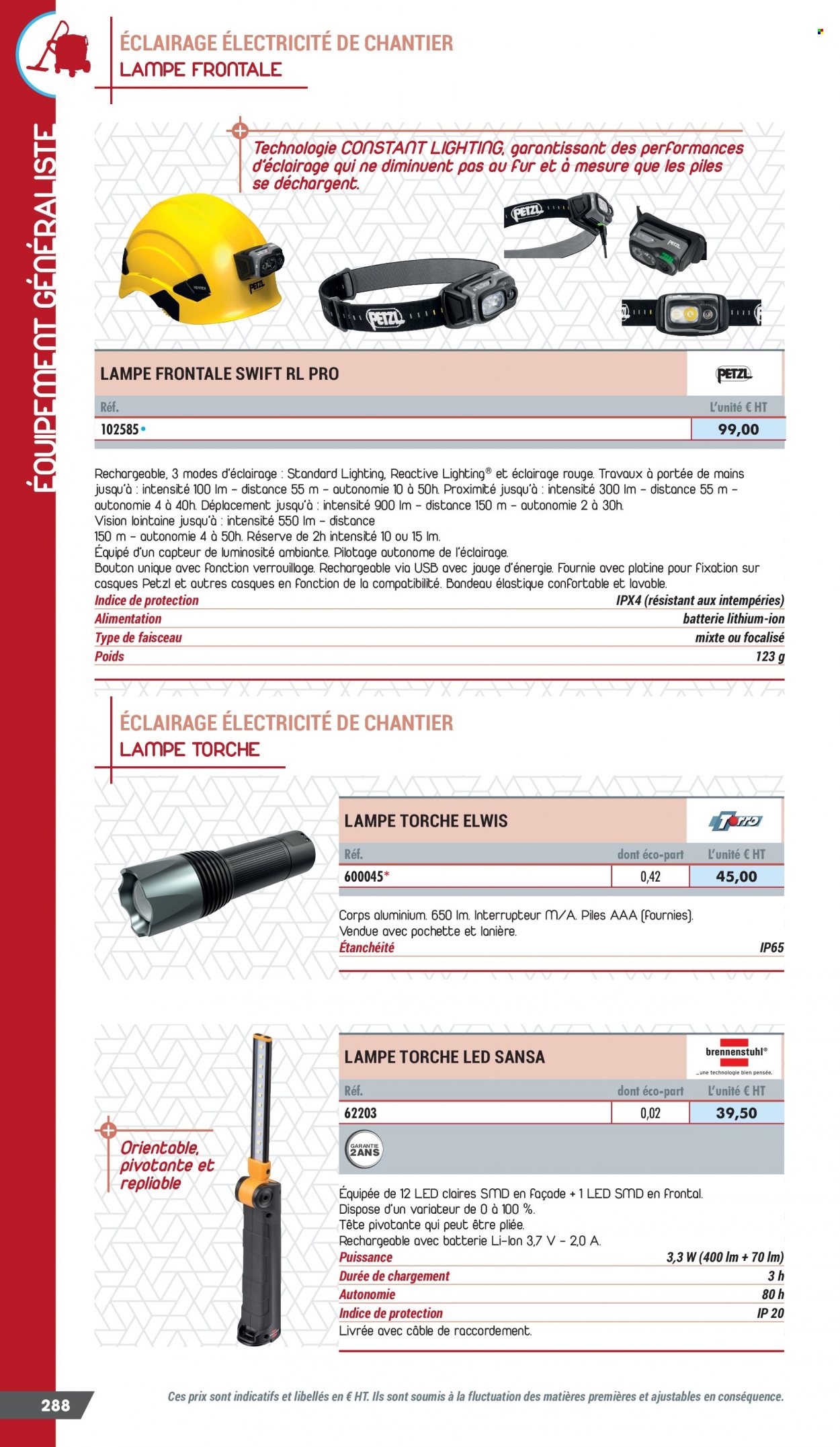 thumbnail - Catalogue Master Pro - 01/01/2022 - 31/12/2022 - Produits soldés - lampe torche, lampe frontale. Page 290.