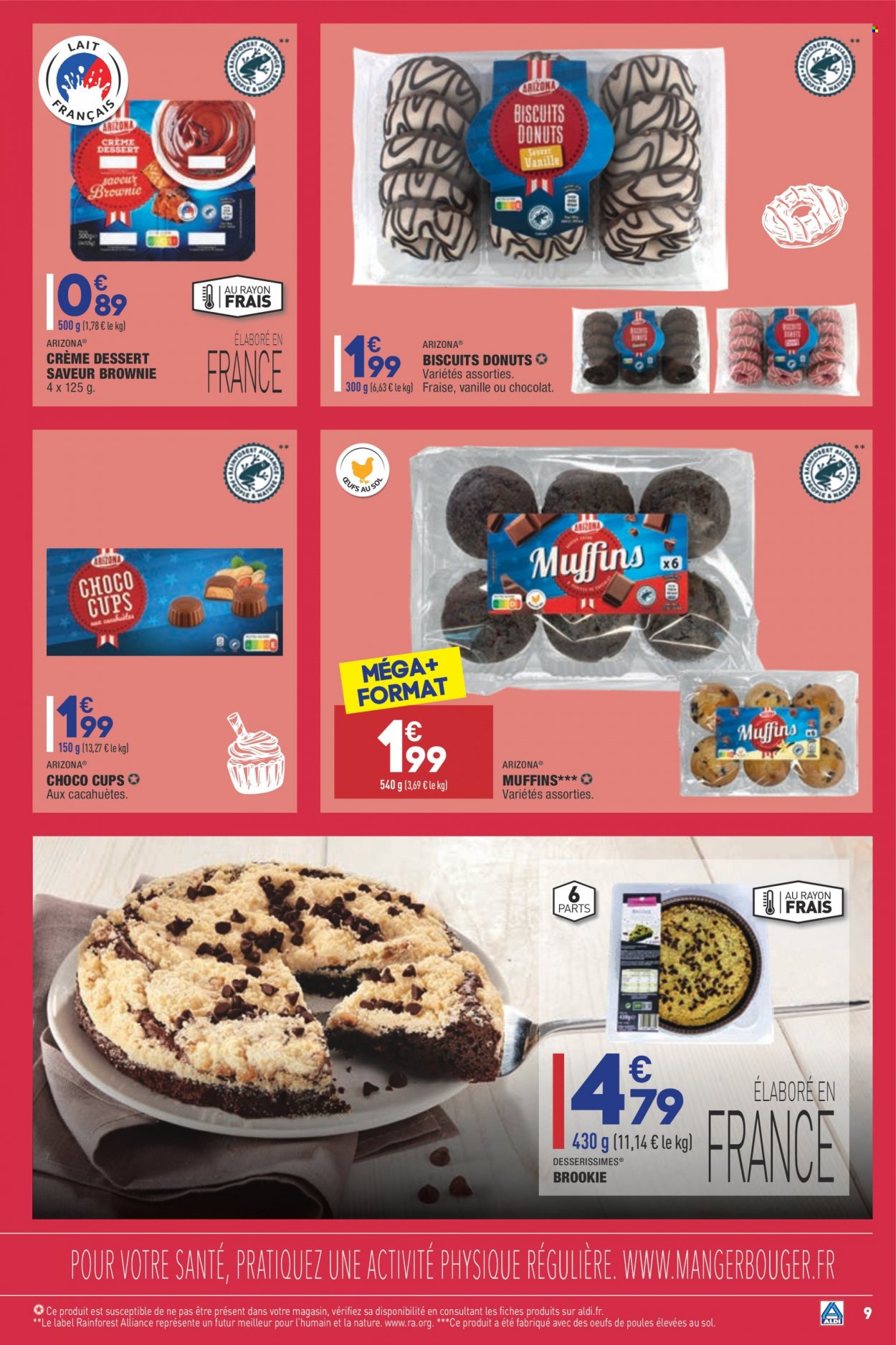 thumbnail - Catalogue ALDI - 18/01/2022 - 24/01/2022 - Produits soldés - dessert, donut, brownie, crème dessert, biscuits. Page 11.