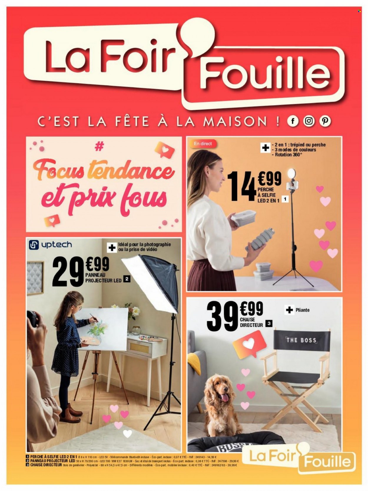 thumbnail - Catalogue La Foir'Fouille - 03/01/2022 - 09/01/2022 - Produits soldés - projecteur, projecteur LED. Page 1.