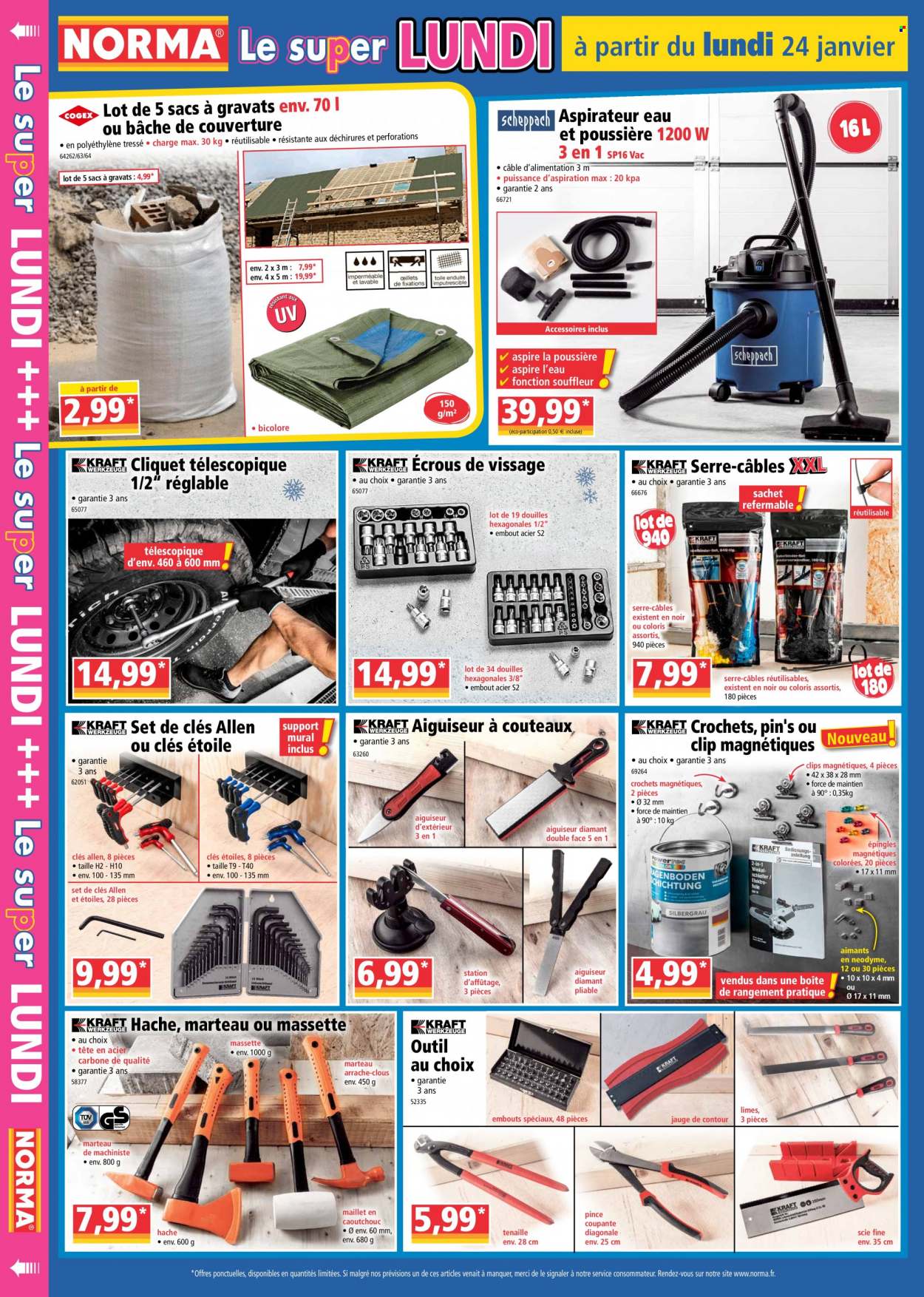thumbnail - Catalogue Norma - 19/01/2022 - 25/01/2022 - Produits soldés - aspirateur, scie, bâche. Page 14.