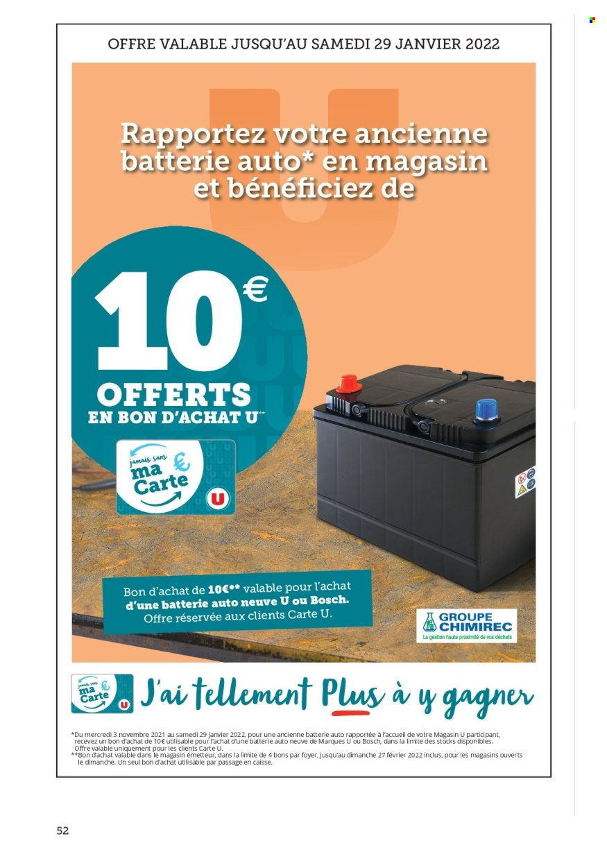 Catalogue SUPER U - 11/01/2022 - 22/01/2022. Page 52