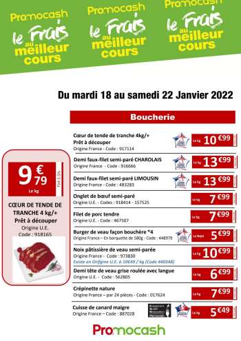 Catalogue Promocash - 18/01/2022 - 22/01/2022.