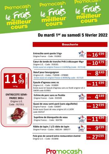 Catalogue Promocash - 01/02/2022 - 05/02/2022.