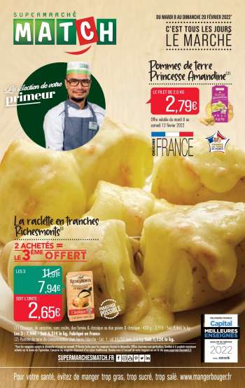 Catalogue Supermarché Match - 08/02/2022 - 20/02/2022.