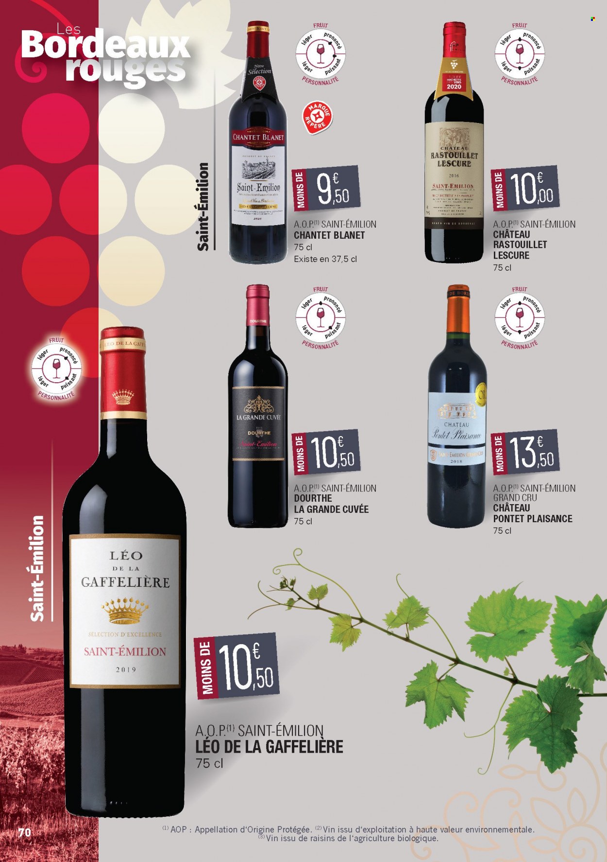thumbnail - Catalogue E.Leclerc - 15/02/2022 - 31/12/2023 - Produits soldés - Bordeaux, vin rouge, vin. Page 70.