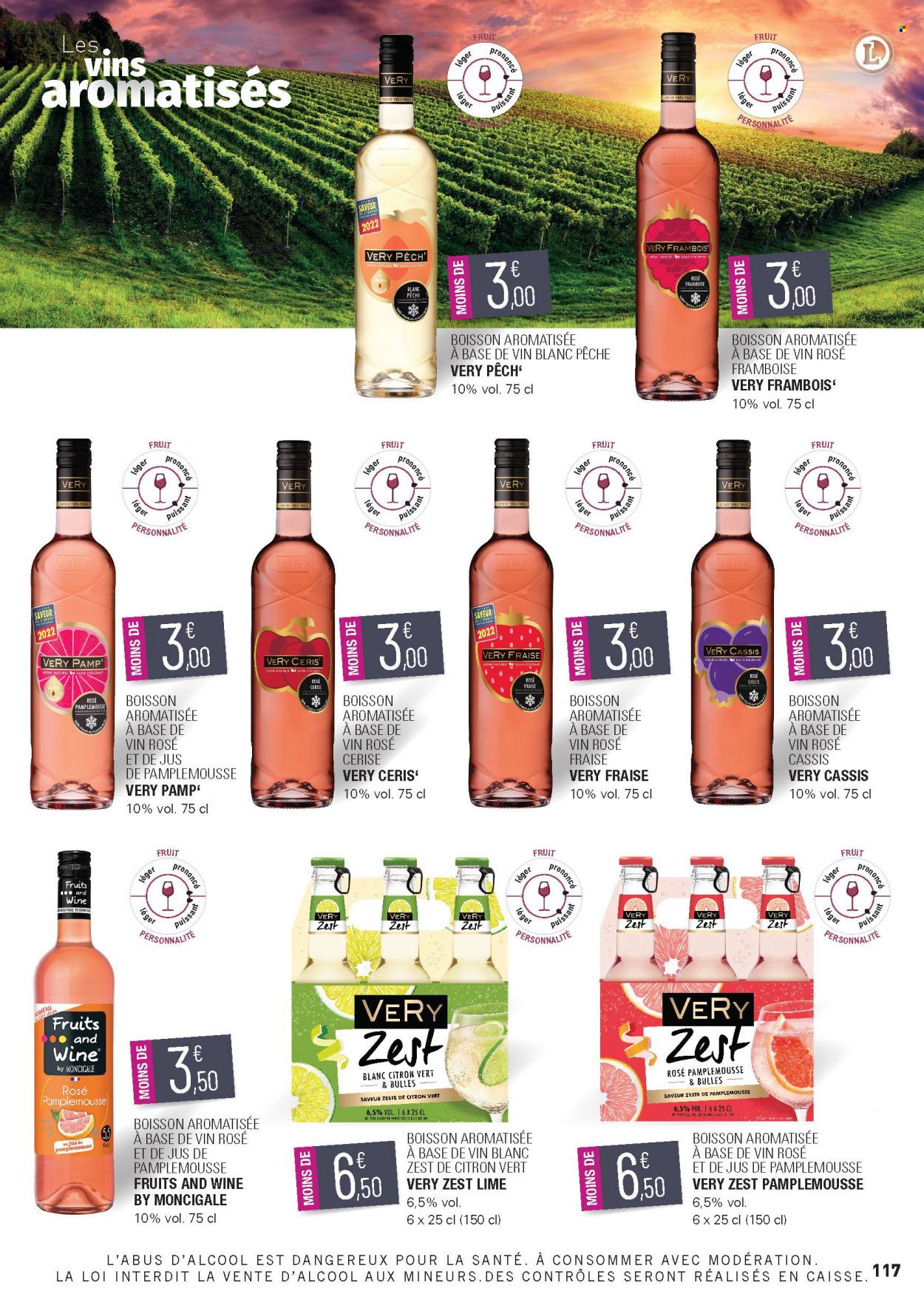thumbnail - Catalogue E.Leclerc - 15/02/2022 - 31/12/2023 - Produits soldés - vin rosé. Page 117.