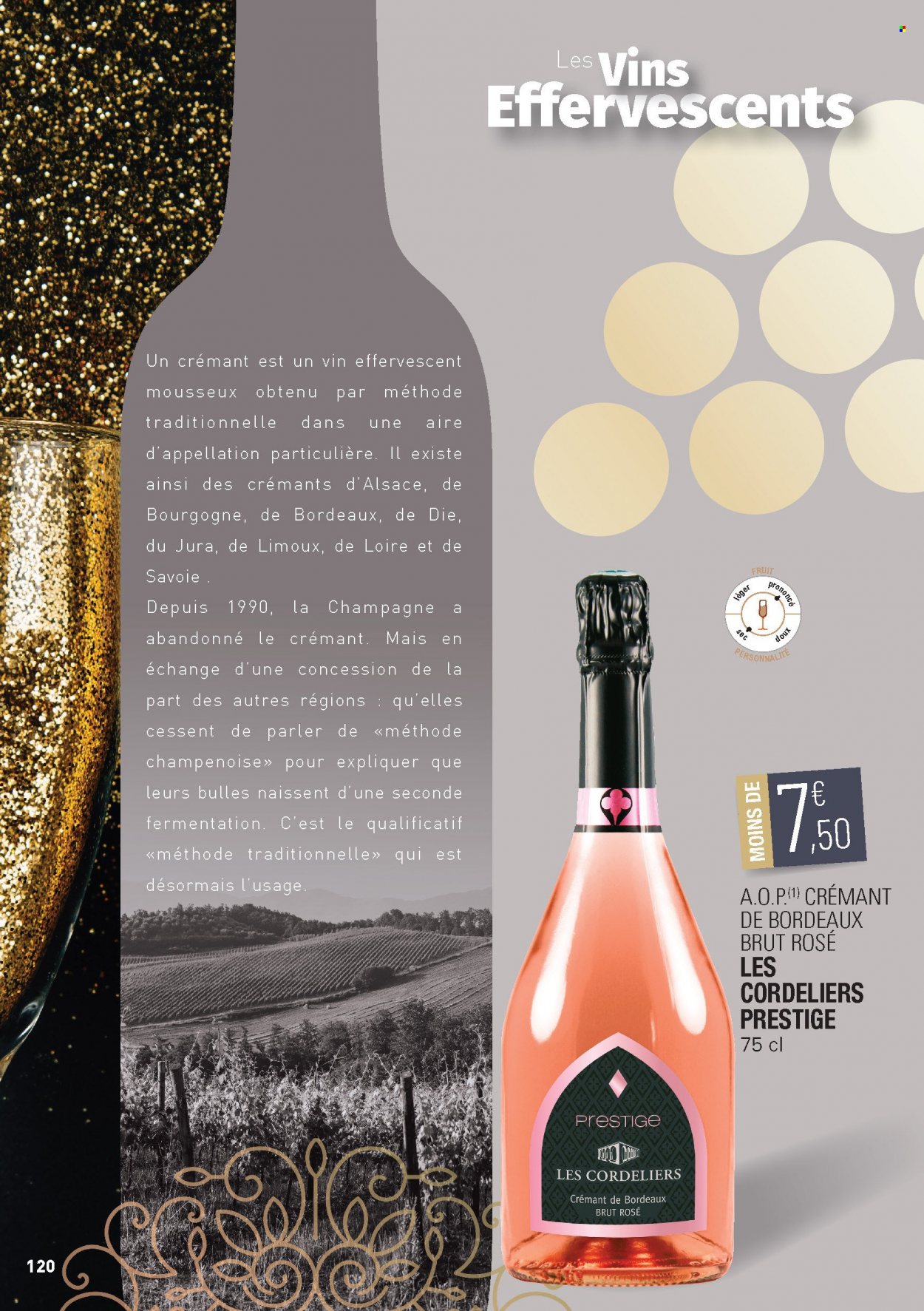 thumbnail - Catalogue E.Leclerc - 15/02/2022 - 31/12/2023 - Produits soldés - alcool, Bordeaux, Crémant de Bordeaux. Page 120.