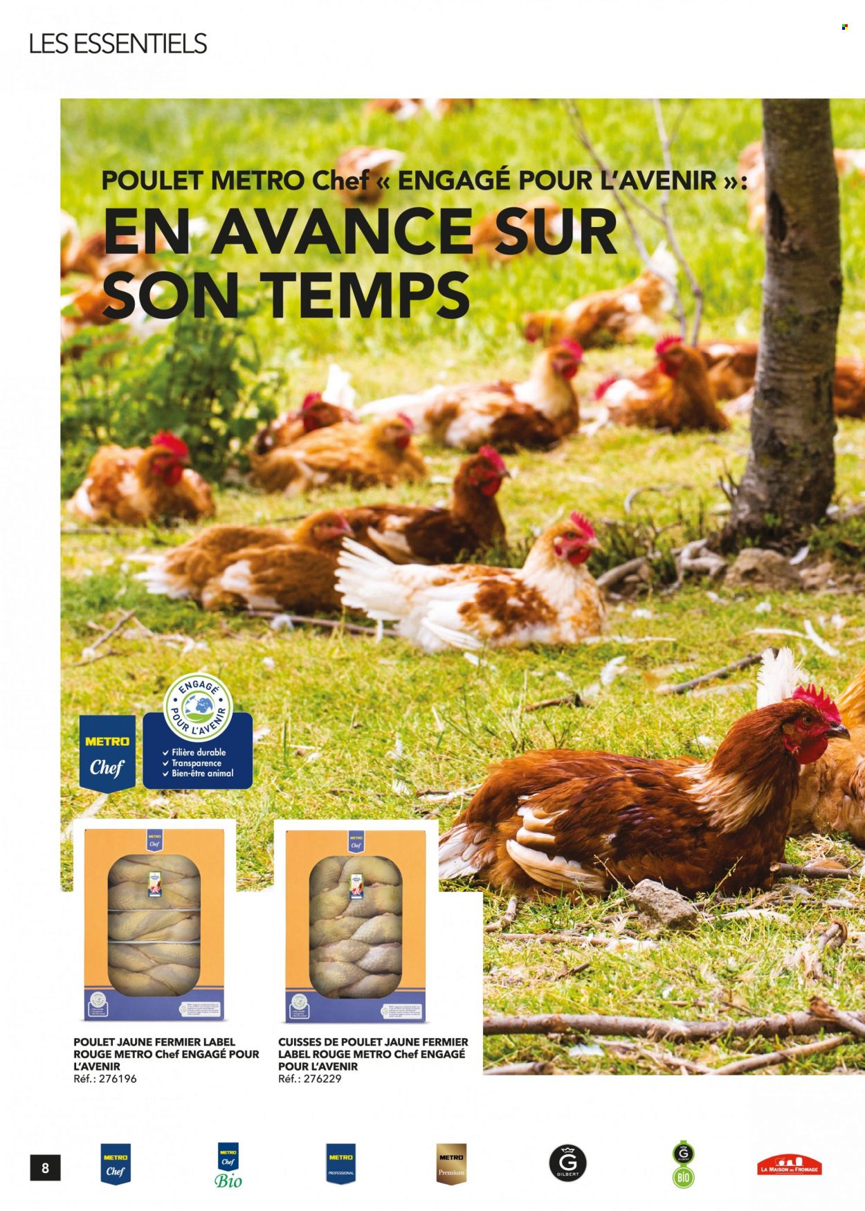 thumbnail - Catalogue Metro - 20/10/2021 - 30/09/2022 - Produits soldés - cuisses de poulet, viande de poulet, fromage, Gilbert. Page 8.
