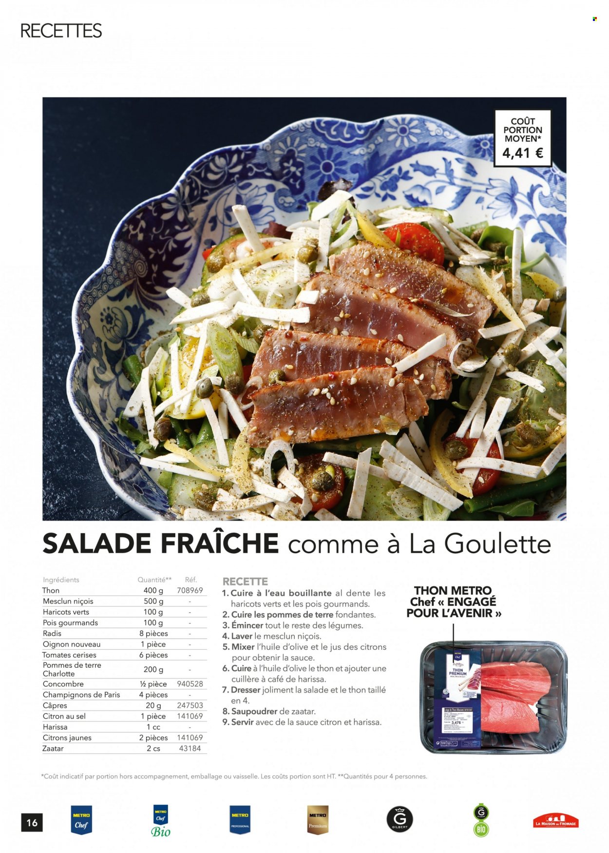 thumbnail - Catalogue Metro - 20/10/2021 - 30/09/2022 - Produits soldés - radis, pommes de terre, fromage, haricots, harissa, huile d'olive, Gilbert. Page 16.