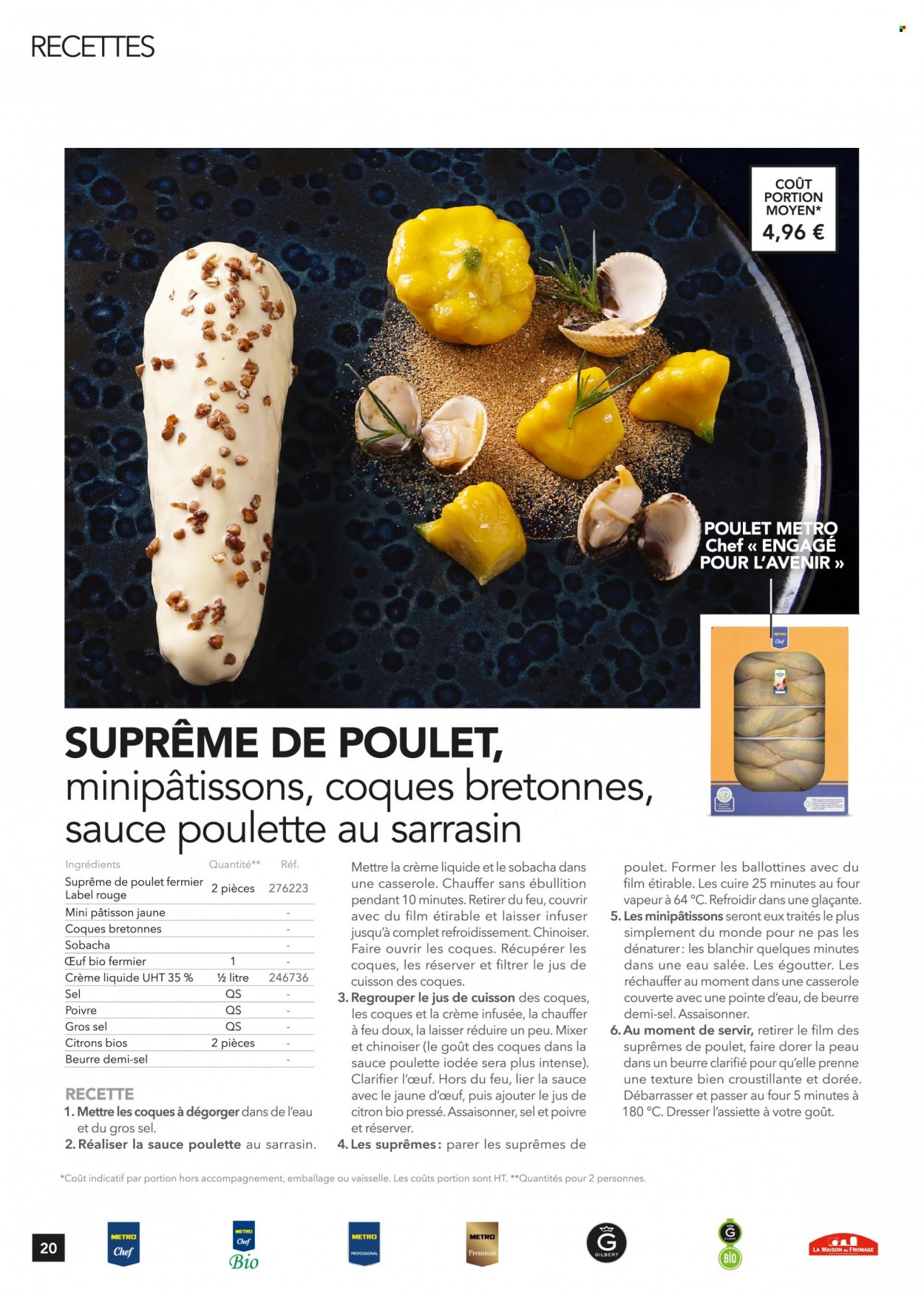 thumbnail - Catalogue Metro - 20/10/2021 - 30/09/2022 - Produits soldés - pâtisson, fromage, Gilbert, film alimentaire. Page 20.